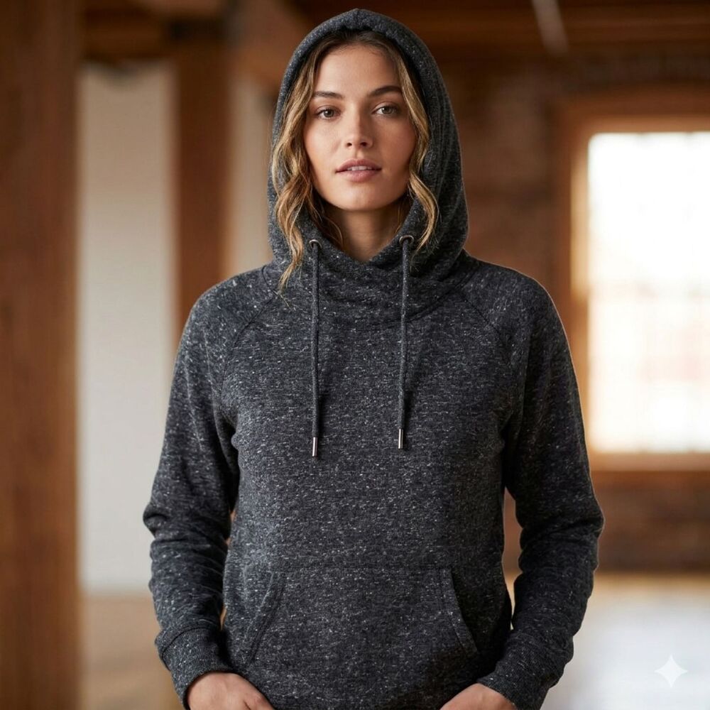 Jo & Co Jeans Hoodie Sweatshirt Grey Fleece Medium